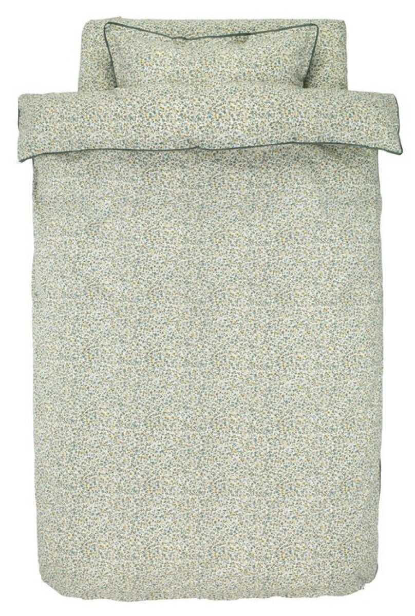 Juego sábana y funda nórdica EMILY percal 155x220 - Azul 
