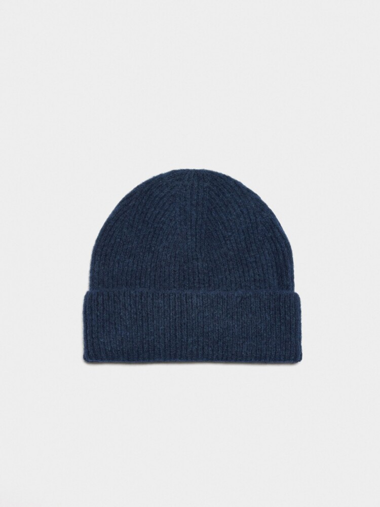 Gorro Canalado Con Dobladillo azul-marino