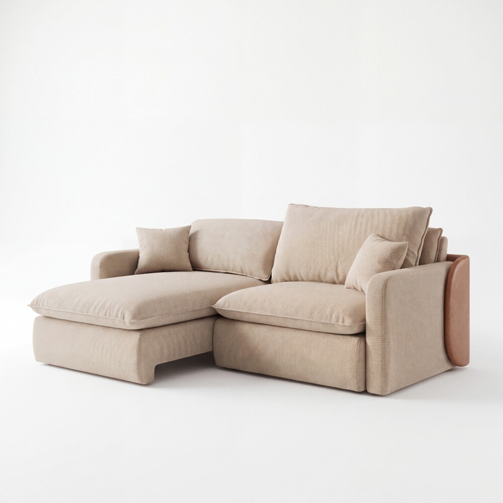 SILLÓN SOFÁ LIVING 2 CUERPOS RETRACTIL AJUSTABLE EXTENSIBLE BEIGE