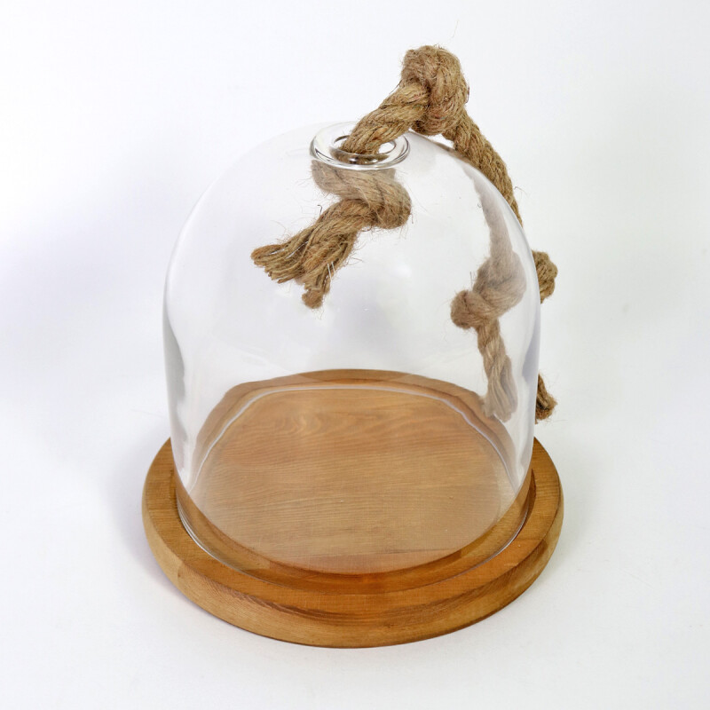 CUPULA DE VIDRIO C/BASE 19.5X32.5CM Unica