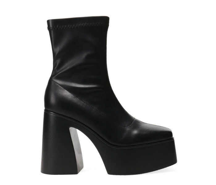 Bota BIRGI con plataforma y material elastizado Black