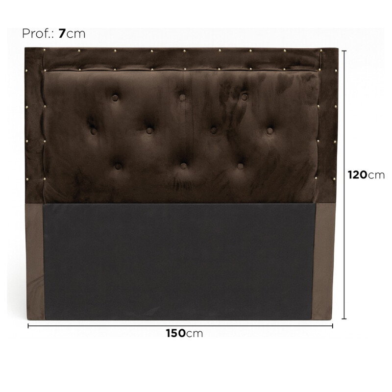 Respaldo De Sommier Ltc Relleno Con Guata Forrado En Suede Marron Respaldo De Sommier Ltc Relleno Con Guata Forrado En Suede Marron