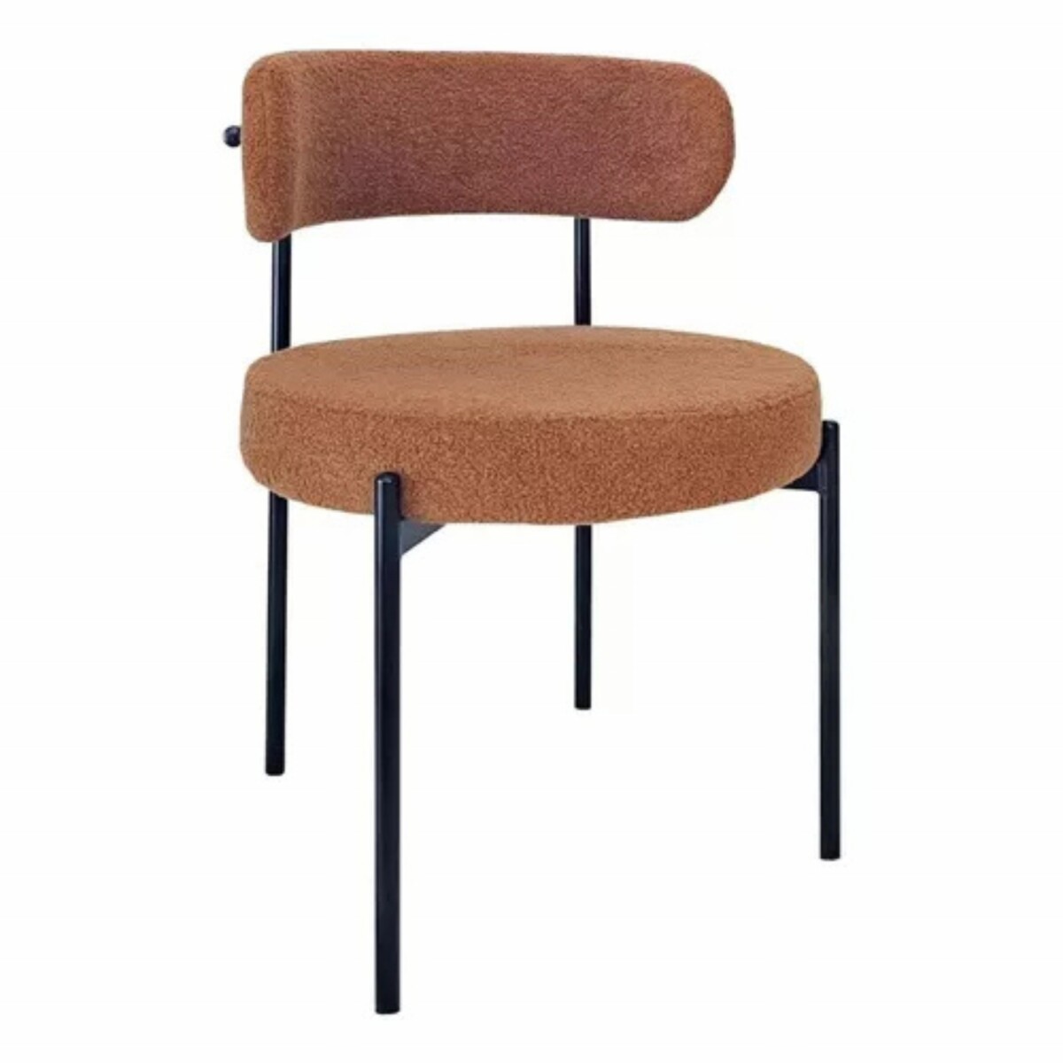 Silla Boucle Metal Y Tela - MARRÓN 