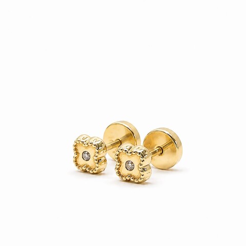 Abridores flor Oro 10 Kt Abridores flor Oro 10 Kt