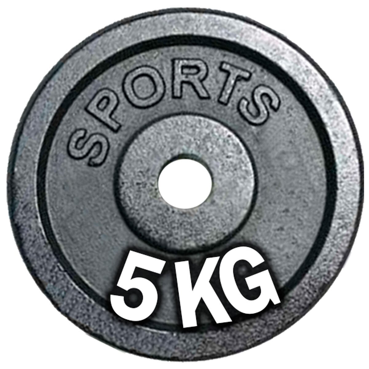 Disco Hierro 5Kg Expert Compacto Pesa P/ Barras y mancuernas - Fit014003-5k 