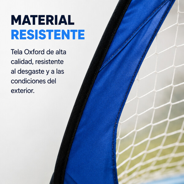 Arco Futbol Plegable Infantil Tela Oxford Facil Armado Niños Variante Color Azul