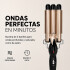 Buclera Rizador Triple Barril Temperatura Regulable Cal Variante Color Dorado