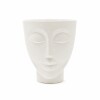 MACETA FACE MUJER PLASTICA BLANCO