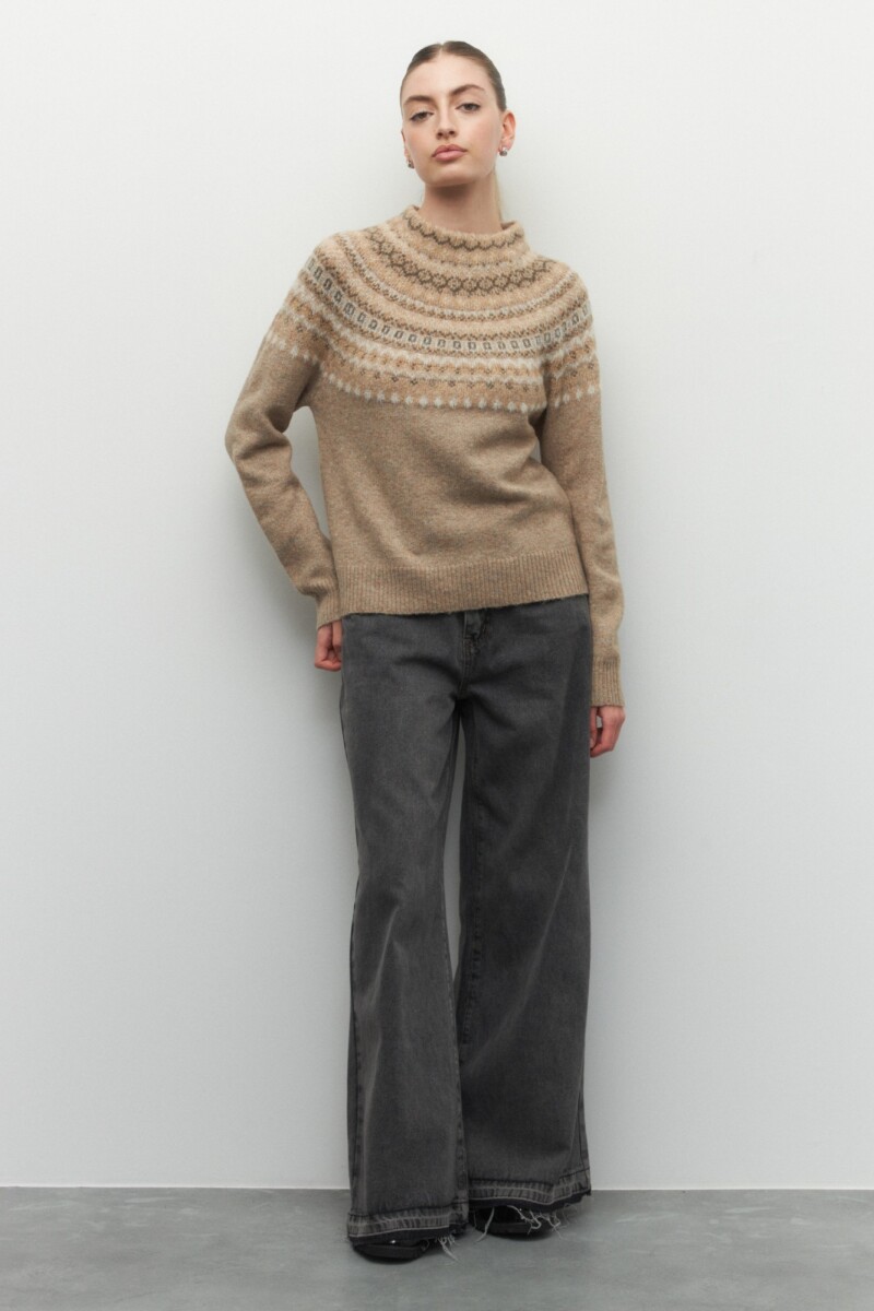POLERA SUR Beige Melange