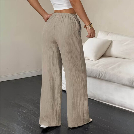Set 2 Pantalones Palazzo Dama Tipo Lino Anchos Verano Blanco