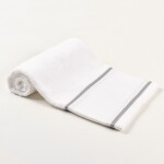 Toallita de 400 hilos Colección Finezza 30×50 cm Blanco con Gris