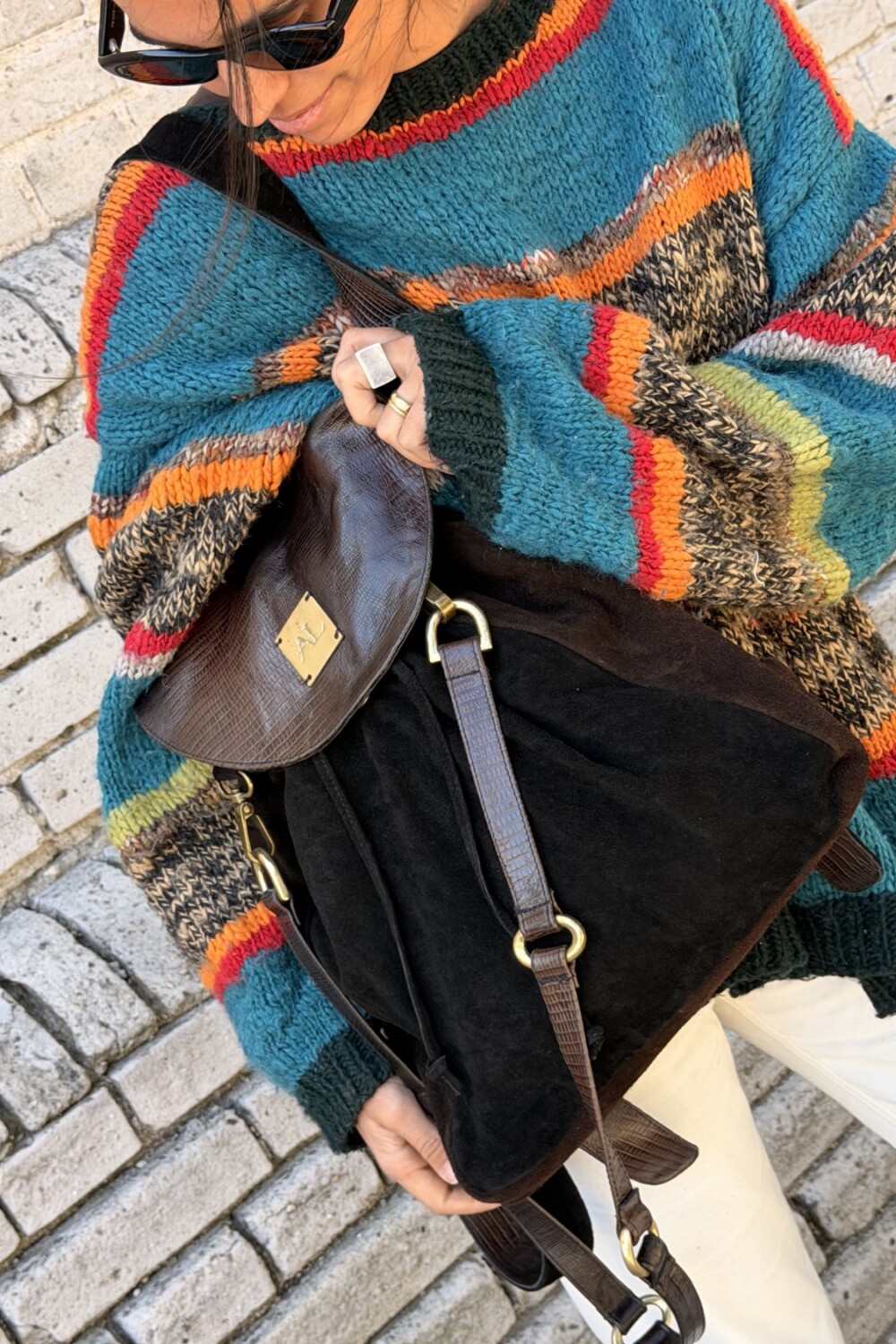 Brassy Backpack Chocolate / Negro