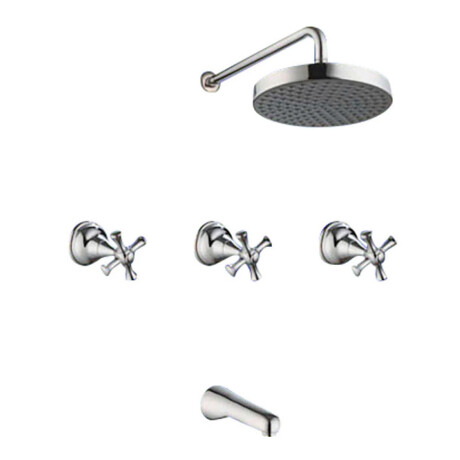 DUCHA DE EMPOTRAR BIMANDO CROMO BRILLO SERIE KENT BERNA CROMO