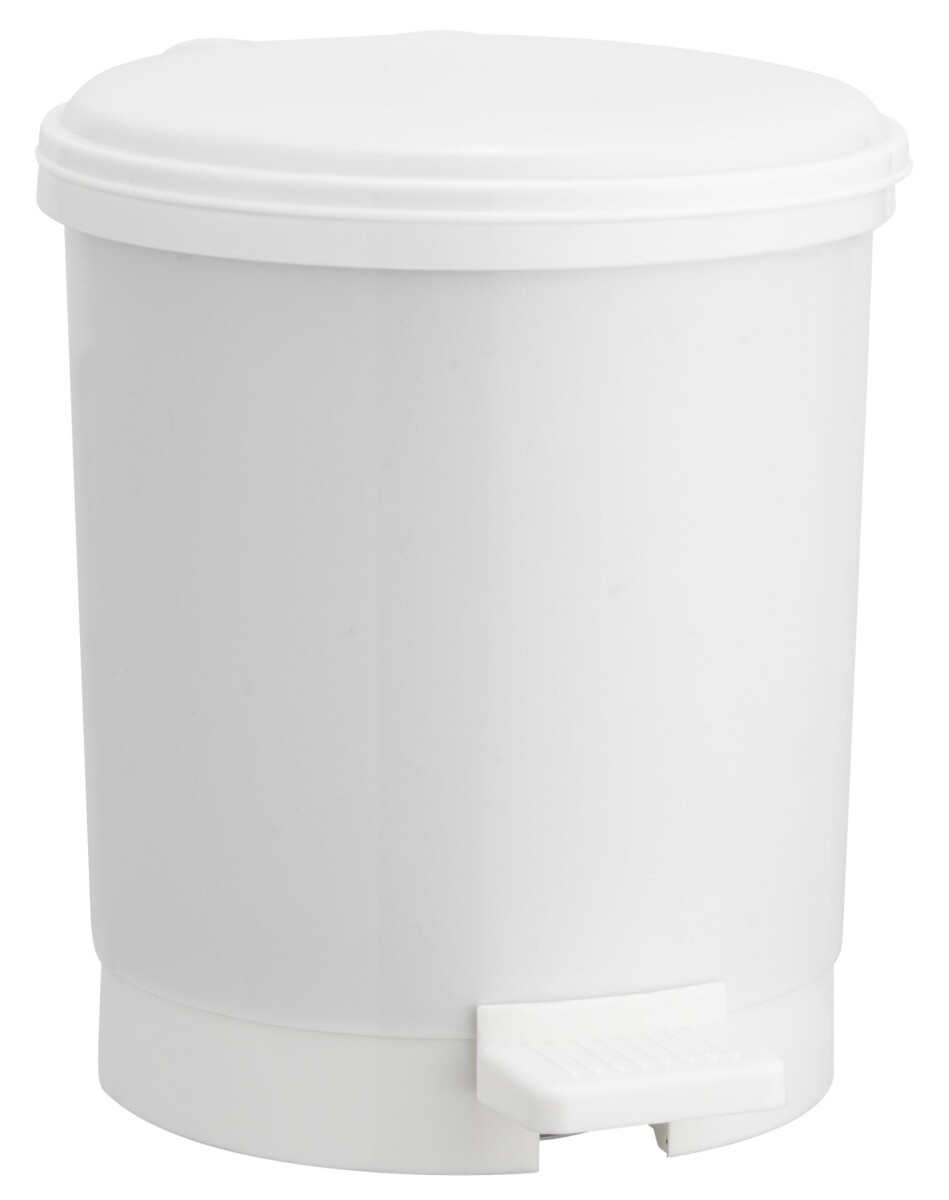 Papelera con pedal UTBY 3L plástico blanco 