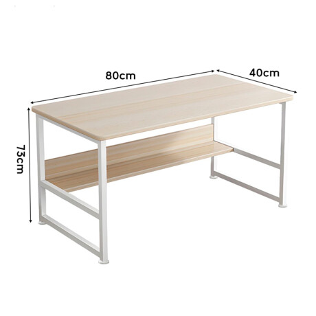 Escritorio Compacto Hierro Y Madera 80Cm Universo Binario BLANCO
