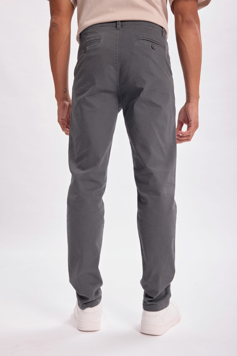 Pantalón chino Gris Oscuro