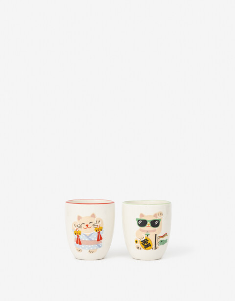 Artículos cocina Set De Pocillos De Cerámica "lucky Cats" - Combinacion Multicolor