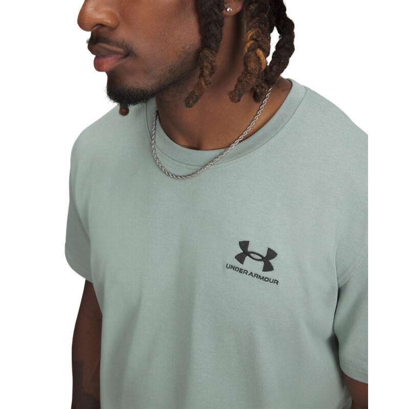 UA M LOGO EMB HEAVYWEIGHT SS-BLU GRN-348