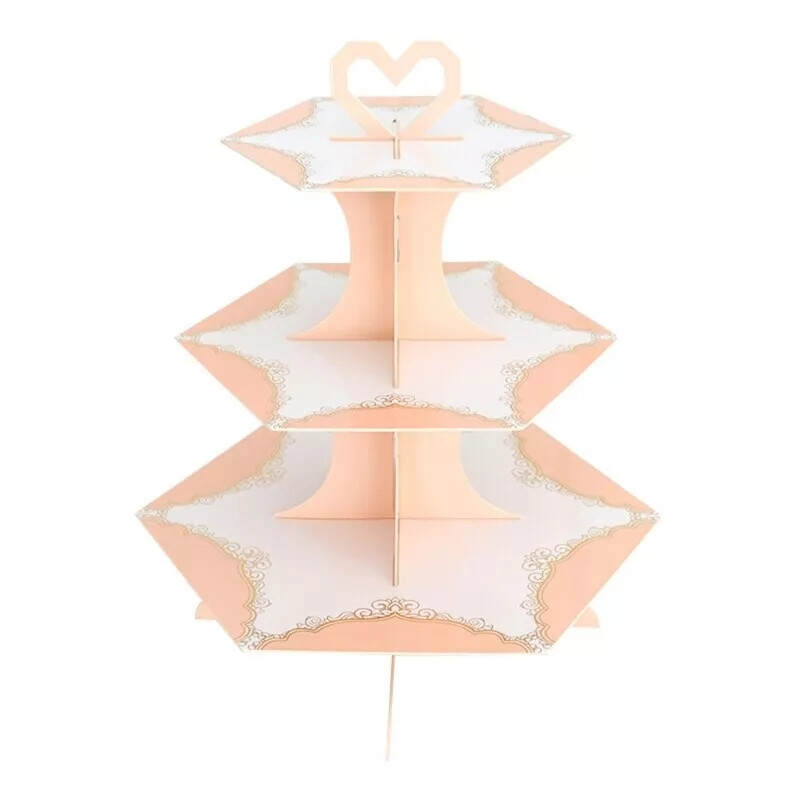 Porta Cupcake Pastel Estilo Decorado Rosado