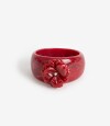 Brazalete Flor Resina Dorado