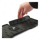 Alfombrilla silicona antisalpicaduras grifo cocina 37 cm x 14 cm Negro