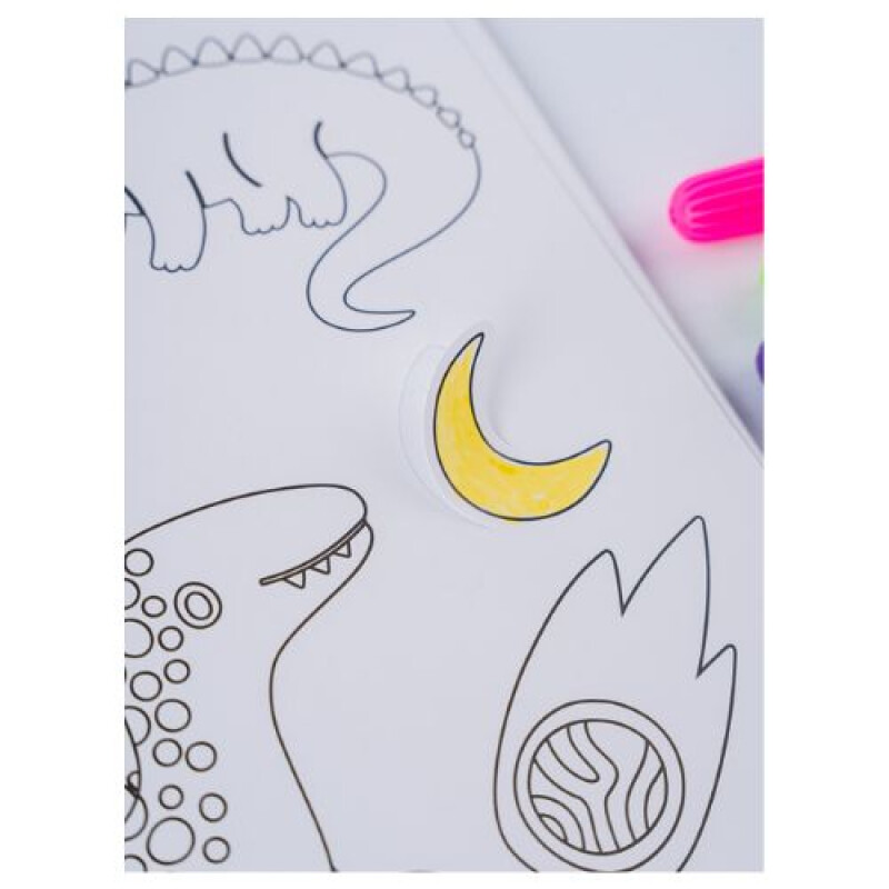 Libro Stickers p/colorear Roar Fun World Libro Stickers P/colorear Roar Fun World