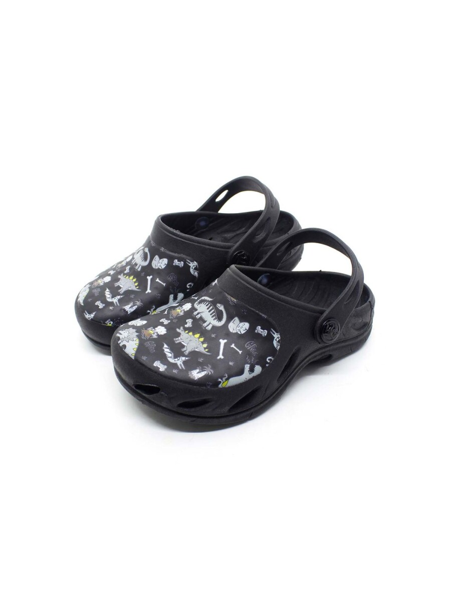 Sandalias Ventor Kids Dinosaurio - Negro 