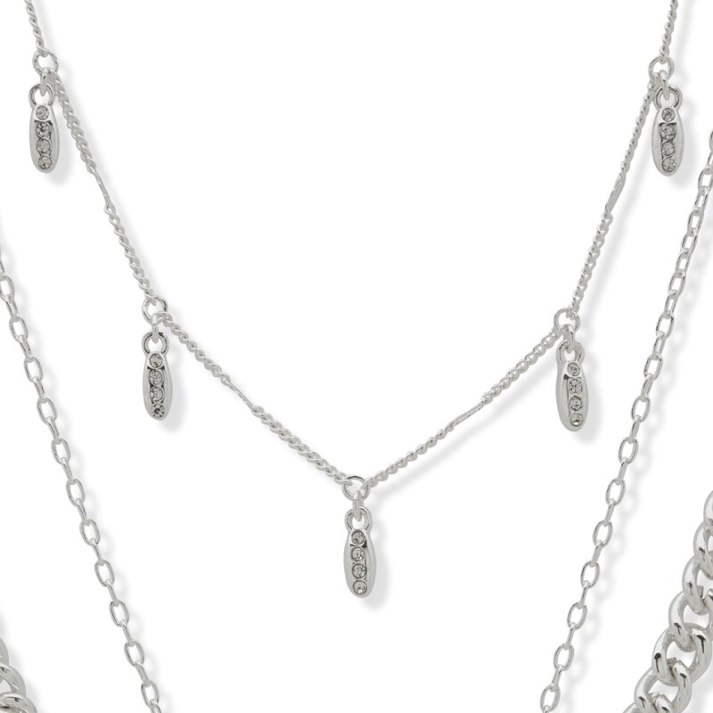 Nk 17 Pave Mltrw Neck Crystal