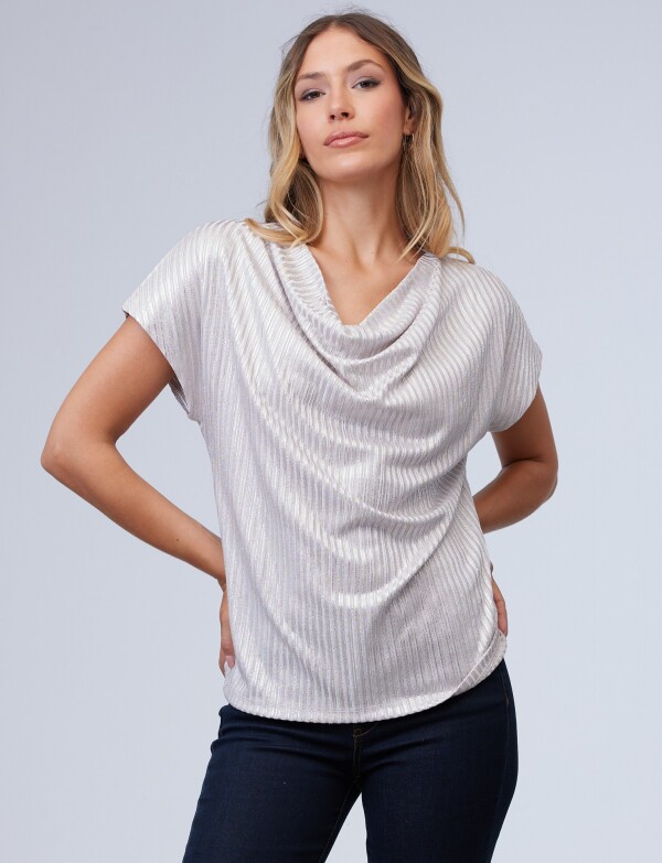 Blusa Lurex PLATEADO