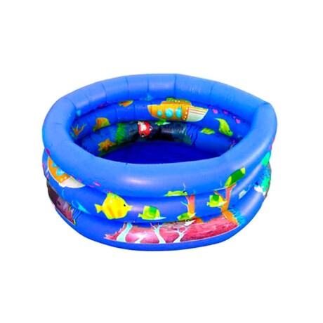 Piscina para bebé inflable 3 anillos 90cm AZUL