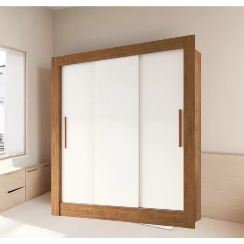 Placard Ropero 3 Puertas Corredizas Dormitorio Marrón