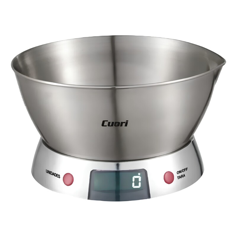 Balanza de Cocina Digital Cuori 5kg Inox + Bowl Extraíble Balanza de Cocina Digital Cuori 5kg Inox + Bowl Extraíble