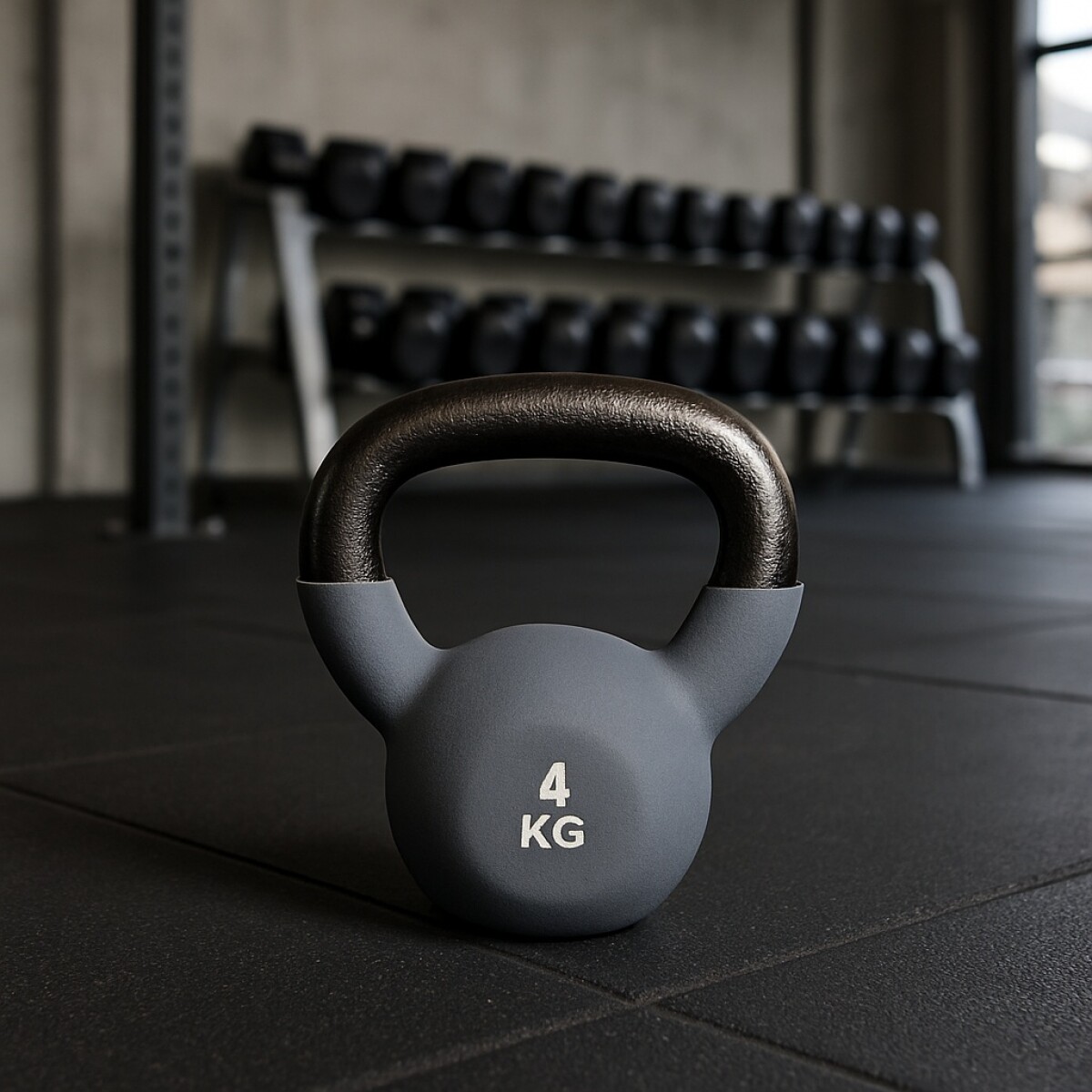 PESA RUSA HIERRO RECUBIERTA NEOPRENO 4KG - NEGRO 