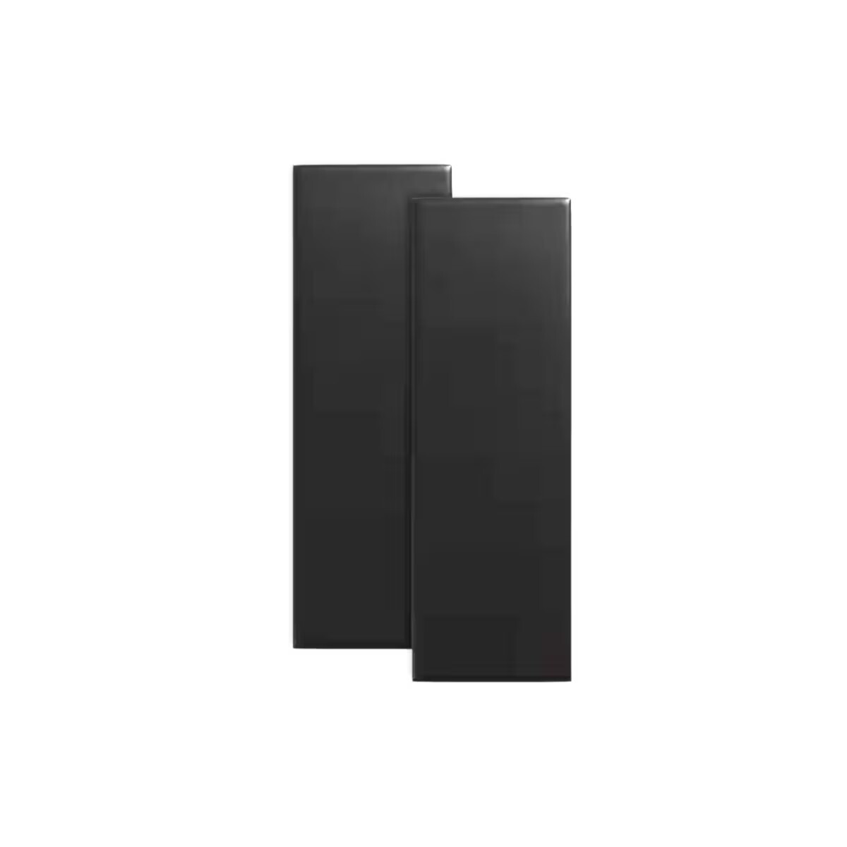 Cerámica Para Pared Brick Black 7,5x25 Cm Mate 