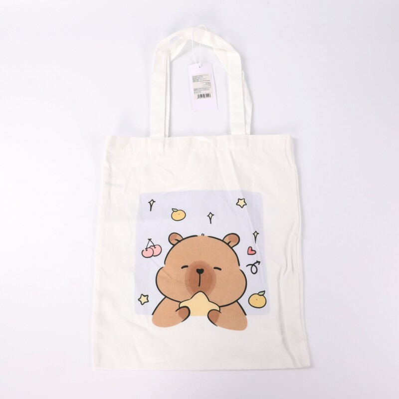 BOLSA DE LONA CON DISEÑO DE CAPIBARA (IMAGINACIÓN FELIZ) BOLSA DE LONA CON DISEÑO DE CAPIBARA (IMAGINACIÓN FELIZ)