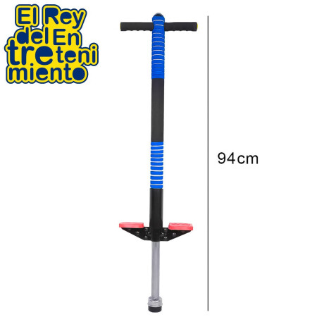 Palo Saltarin Metálico Pogo Stick C/ Resortes Niños Azul