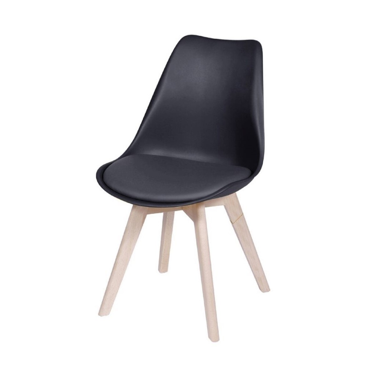 SILLA EAMES JOLY COMEDOR ACOLCHONADO NEGRO 