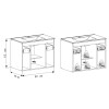Mueble de baño suspendido Anturio Blanco 80cm bacha loza Mueble De Baño Suspendido Anturio Blanco 80cm Bacha Loza