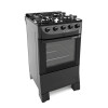 Cocina Mueller Vetro Fratello 4b Color Negro Mate Con Puerta Con Visor 220v Cocina Mueller Vetro Fratello 4b Color Negro Mate Con Puerta Con Visor 220v
