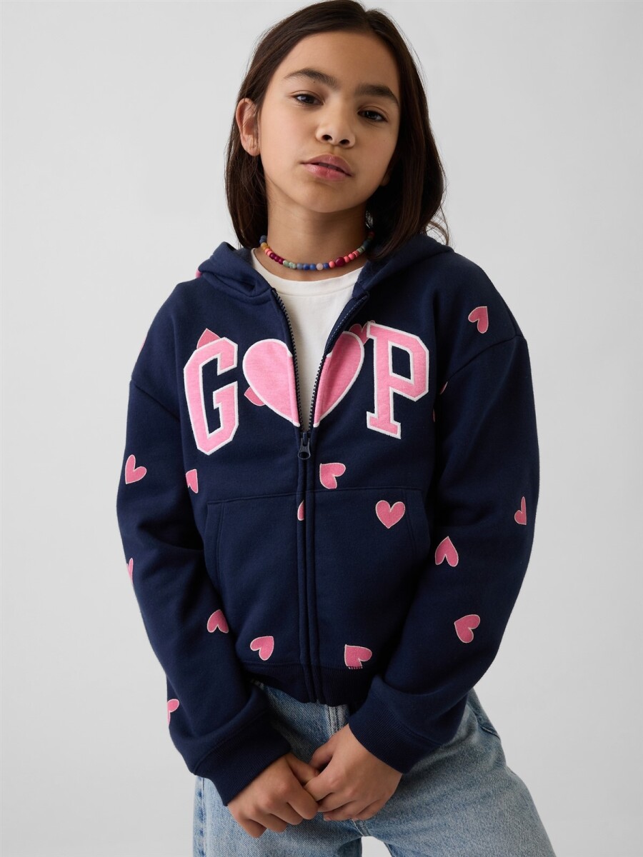Canguro Con Cierre Logo Gap Niña - Gap Heart Print 