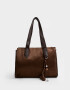 Shopper Cartera Shopper Suede Chocolate - Marron Chocolate