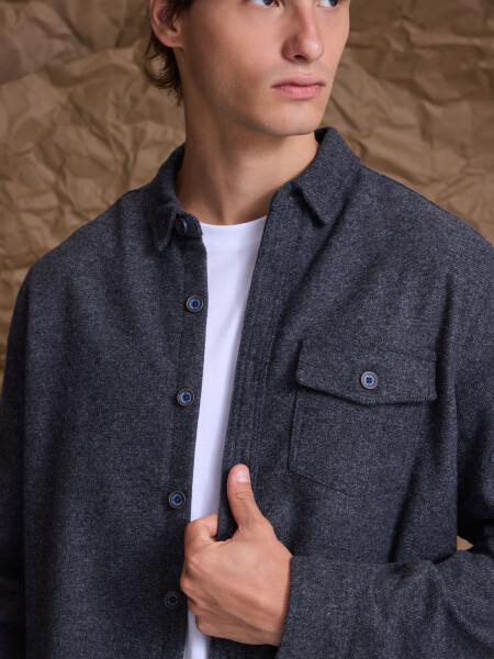 OVERSHIRT TURKU GRIS OSCURO