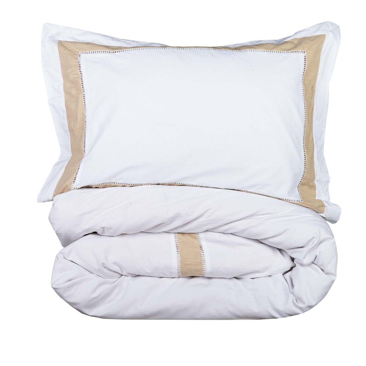 FUNDA NÓRDICA - 2 PLAZAS ALGODON NATURAL-BEIGE GUARDA LINO II BEIGE 