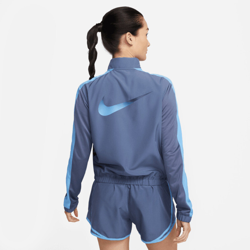Campera Nike Running Swoosh de Mujer - DX1037-491 Azul Piedra