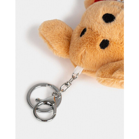Llavero Y Charm De Peluche De Perrito Marron Beige