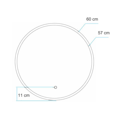 Espejo Redondo 60Cm Con Led Exterior Y Sist Touch Con Anti Corrosion 000