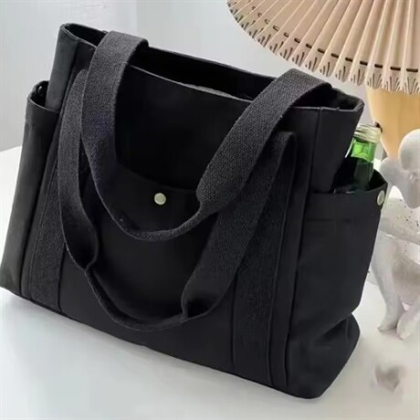 Bolso Tote Bag de tela Mis Petates Negro