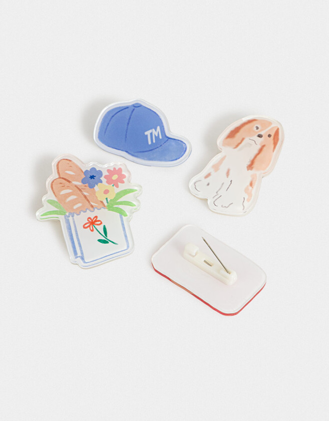 Pin Acrilico Set De Pins Acrílico - Combinacion Multicolor