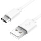 Cable Cargador USB A a Tipo C de 2 Metro Blanco