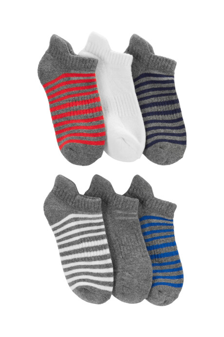 Pack seis pares de medias tobilleras de algodón Sin color